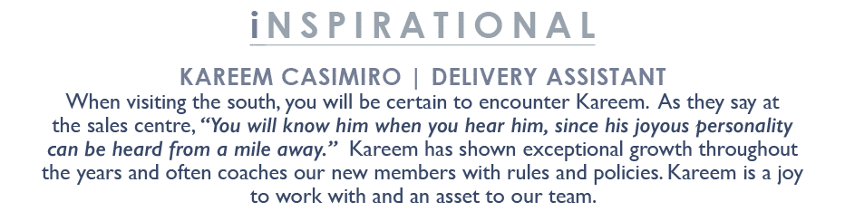 inspirational Kareem Casimiro | Delivery Assistant When visiting the south, you will be certain to encounter Kareem. ...