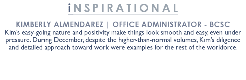 inspirational Kimberly Almendarez | Office Administrator BCSC Kim’s easy going nature and positivity make things look...