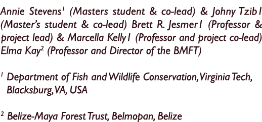 Annie Stevens1 (Masters student & co-lead) & Johny Tzib1 (Master’s student & co-lead) Brett R. Jesmer1 (Professor & p...