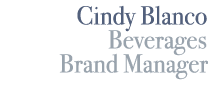 Cindy Blanco Beverages Brand Manager
