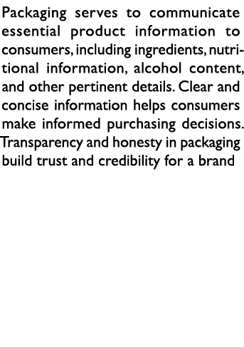 Packaging serves to communicate essential product information to consumers, including ingredients, nutritional inform...