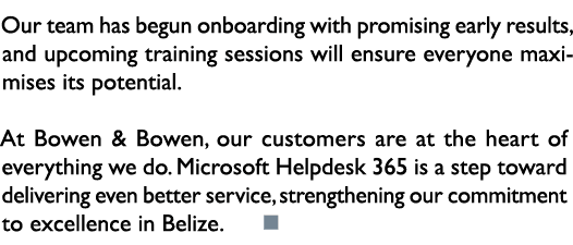 Our team has begun onboarding with promising early results, and upcoming training sessions will ensure everyone maxim...