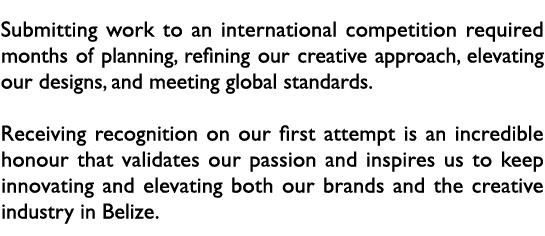 Submitting work to an international competition required months of planning, refining our creative approach, elevatin...