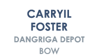 Carryil Foster Dangriga Depot Bow