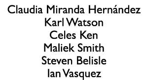 Claudia Miranda Hern ndez Karl Watson Celes Ken Maliek Smith Steven Belisle Ian Vasquez