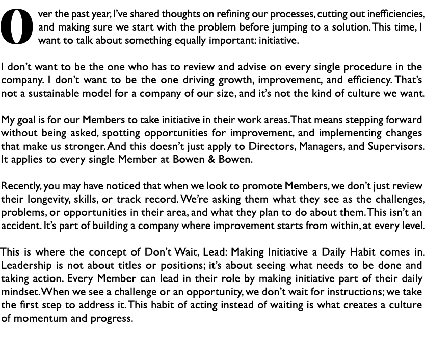 Over the past year, I’ve shared thoughts on refining our processes, cutting out inefficiencies, and making sure we st...