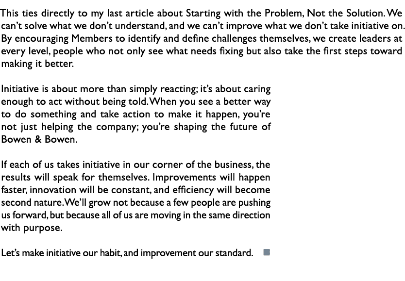 This ties directly to my last article about Starting with the Problem, Not the Solution. We can’t solve what we don’t...