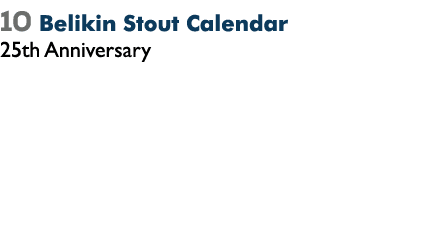 10 Belikin Stout Calendar 25th Anniversary 