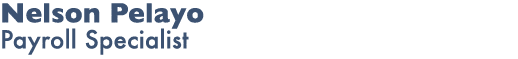 Nelson Pelayo Payroll Specialist